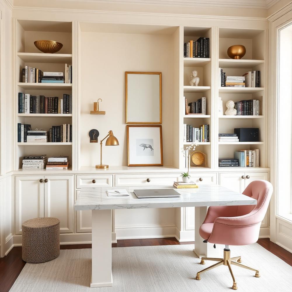 Elegant cream home office